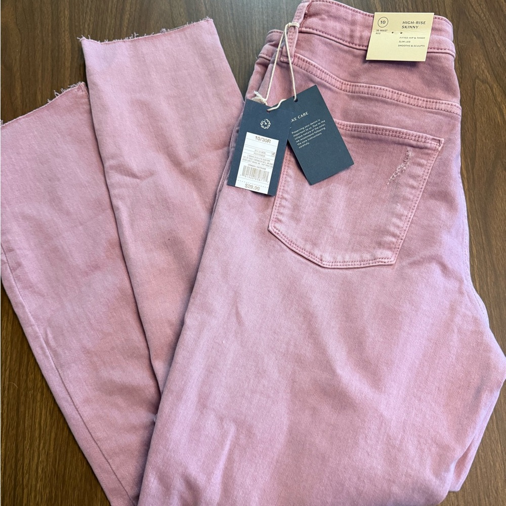NWT Target Women's distressed Jeans in Dusty Pink